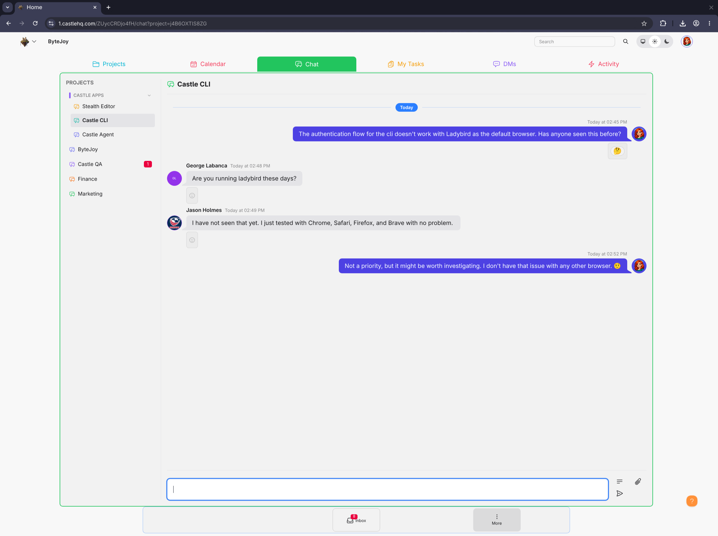 Chat screenshot