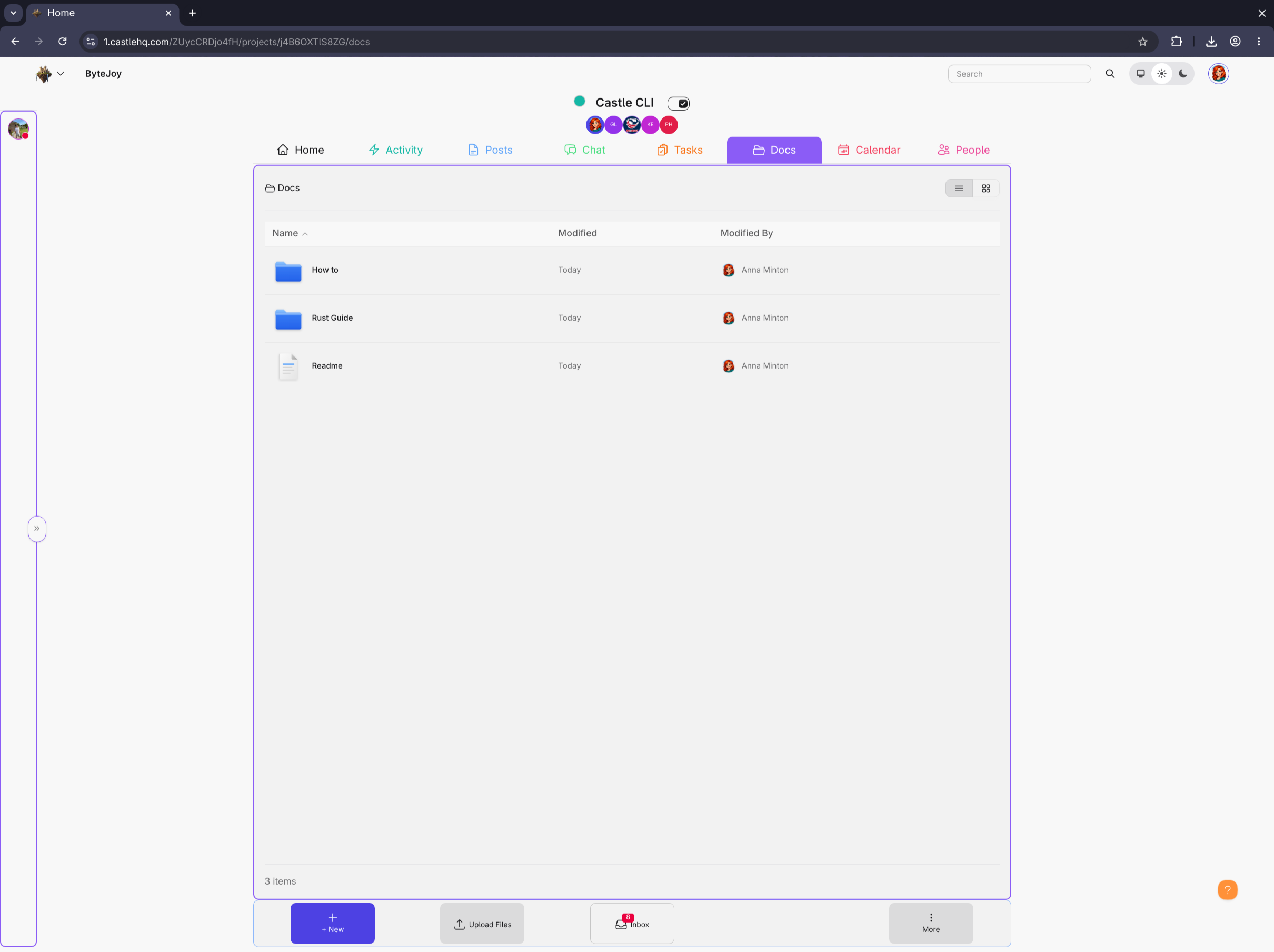 Files and Docs screenshot